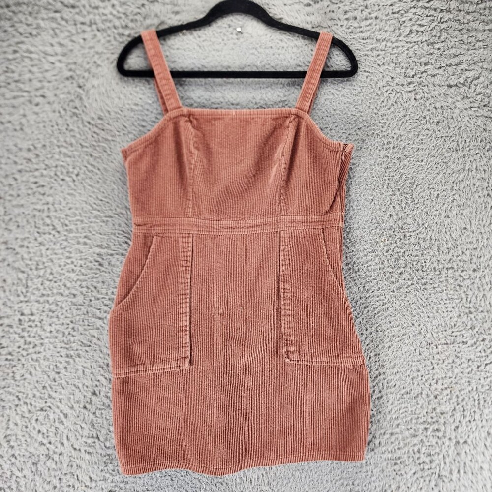 Common Stitch Dress Womens XL Brown Corduroy Mini Short  *GUC*